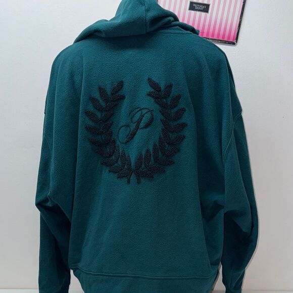 🔥PINK Victoria's Secret Teal green Sweater Sz XXL New - Picture 1 of 4